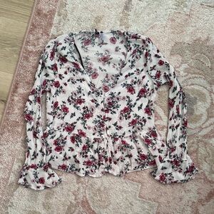 H&M Pink Floral Women's Blouse